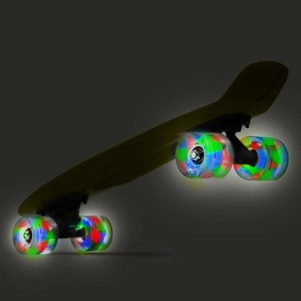 Deskorolka fiszka SMJ sport BS-2206PL Yellow świecące kółka LED