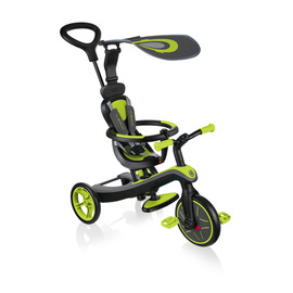 Rowerek 4w1 trójkołowy - biegowy - wózek Globber Explorer Trike / Lime Green 632-106-3