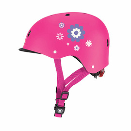 Kask dziecięcy Globber Elite Lights / Deep Pink - Flower 507-110-2
