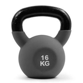 Odważnik ciężar hantel Kettlebell 16kg żeliwny z gumową powłoką