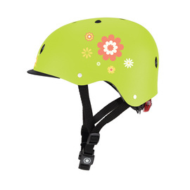 Kask dziecięcy Globber Elite Lights / Lime Green-Flower 507-106-2
