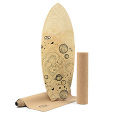 Trickboard balance zestaw do ćwiczeń równoważnych deska + wałek + mata SMJ sport YG027
