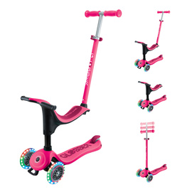 Hulajnoga z siedziskiem jeździk rowerek Globber GO-UP Sporty Lights / Fuchsia 452-610-4 S