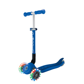 Hulajnoga trójkołowa Globber JUNIOR FOLDABLE LIGHTS Navy Blue (437-300-3)