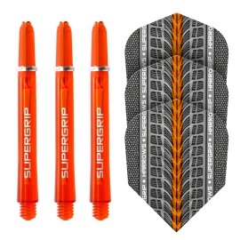 Harrows Twin Pack shafty Supergrip + piórka Supergrip (orange)