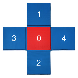 Mata CROSS 150x150x2 cm składana SMJ sport MC-02