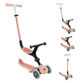 Hulajnoga jeździk 3w1 Globber GO-UP Active Lights ECOlogic / Peach 745-506
