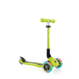 Hulajnoga 3-kołowa Globber Junior Foldable Lights / Lime Green 437-106