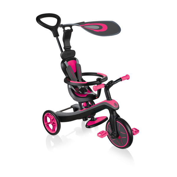 Rowerek 4w1 trójkołowy - biegowy - wózek Globber Explorer Trike / Fuchsia 632-110-3